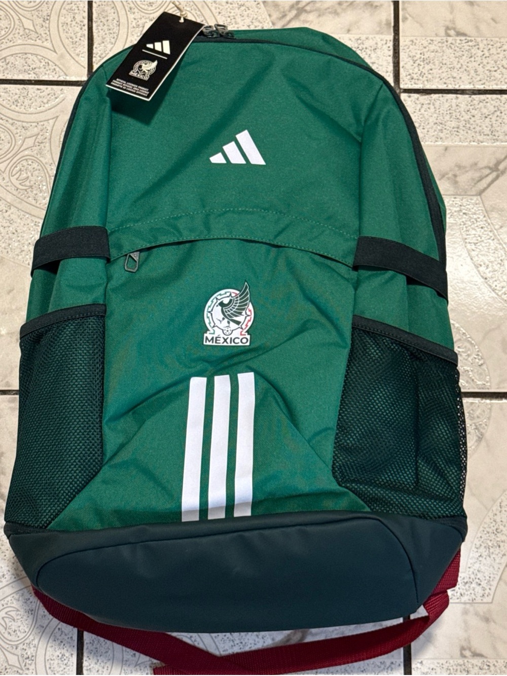 New Adidas Mexico National Team FMF 2026 World Cup Backpack Green KD1769